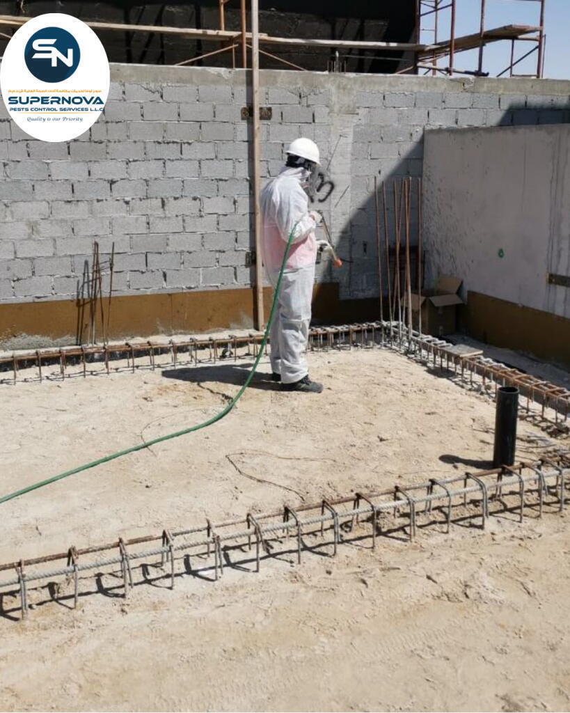 Soil barrier treatment before construction