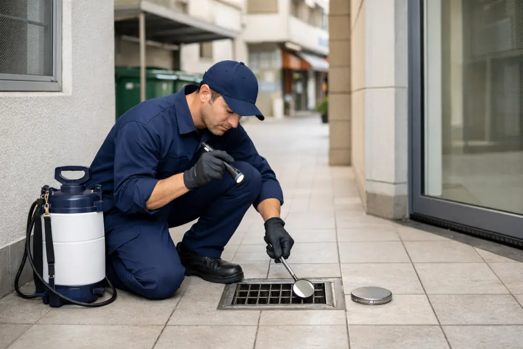 upernova Pest Control technician at Deira property Dubai Municipality approved