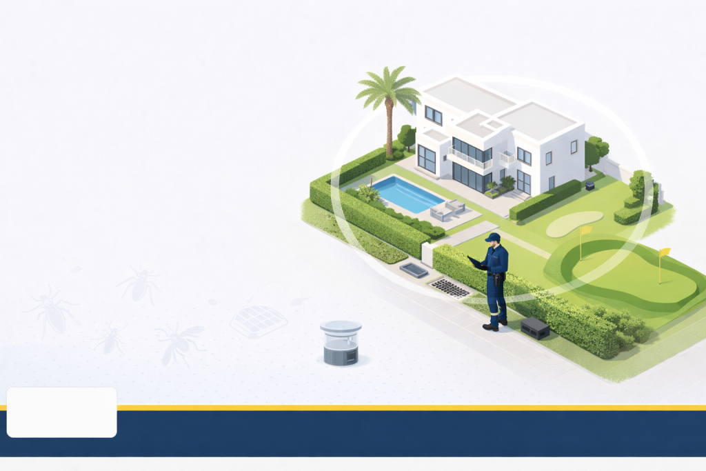 Pest control planning for a villa community in Dubai Hills Estate, Dubai