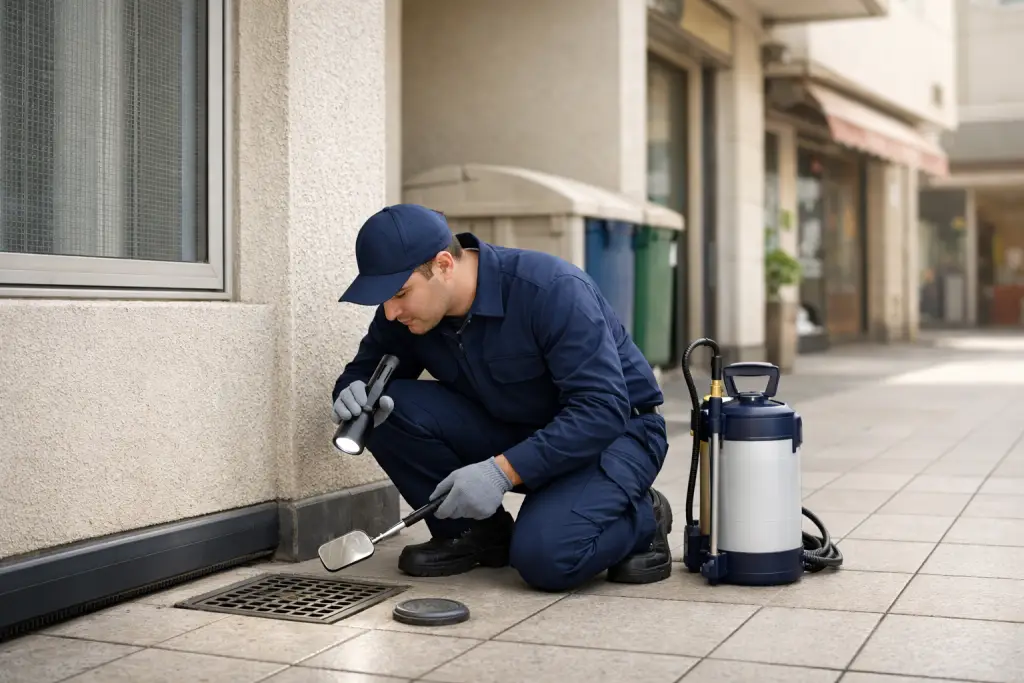 Supernova Pest Control technician at Al Raffa property Dubai Municipality approved