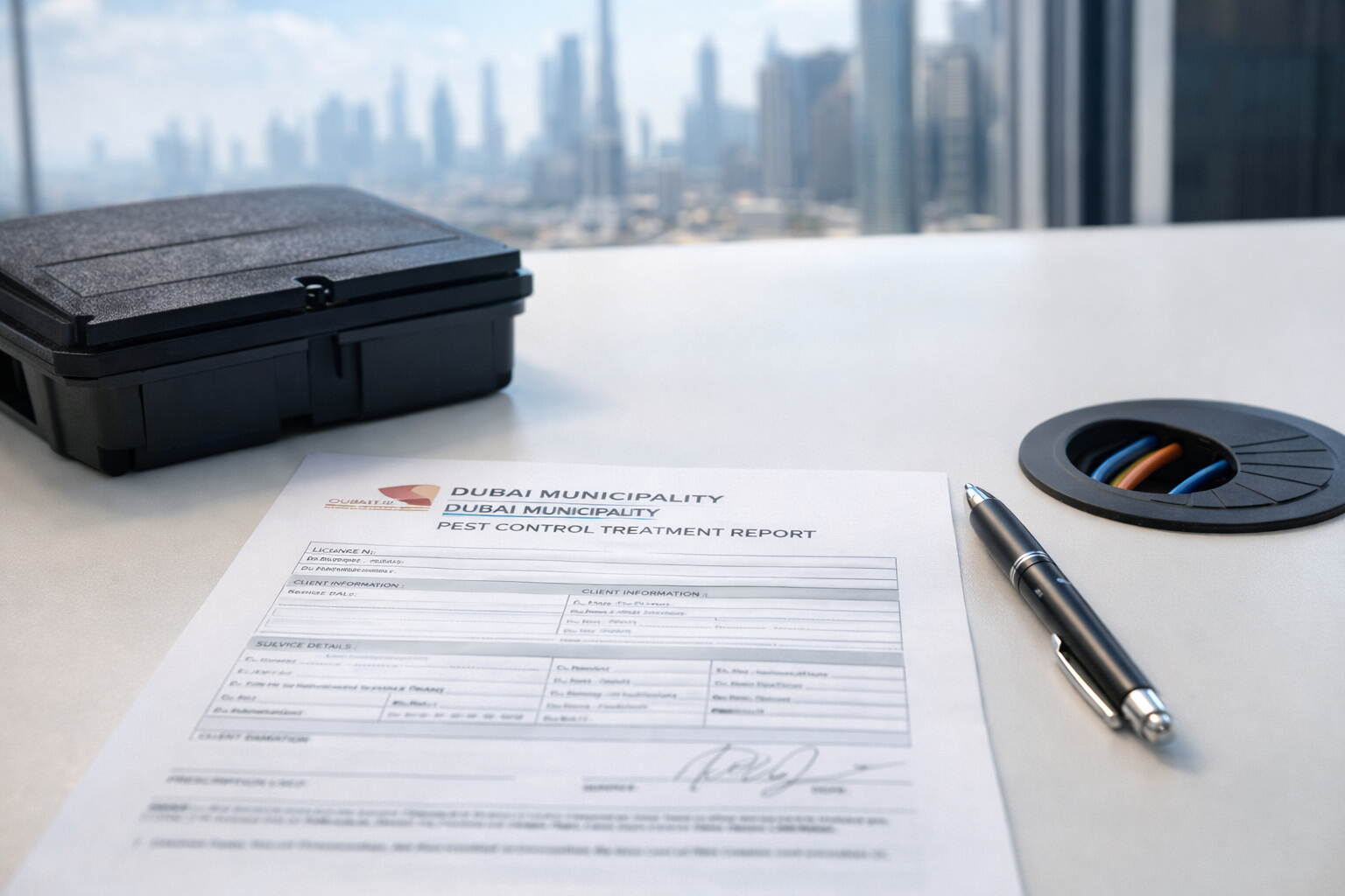 Pest control data centre UAE — DM Treatment Report by Supernova Services